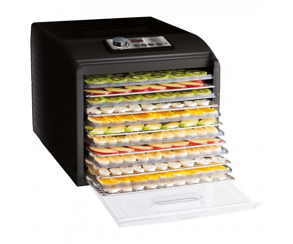 Sencor Сушарка для продуктів 500Вт поддонов 2x33см диаметр-33см, макс-70°С, сітка ягід в компл алюміній пластик чорний, фото №1