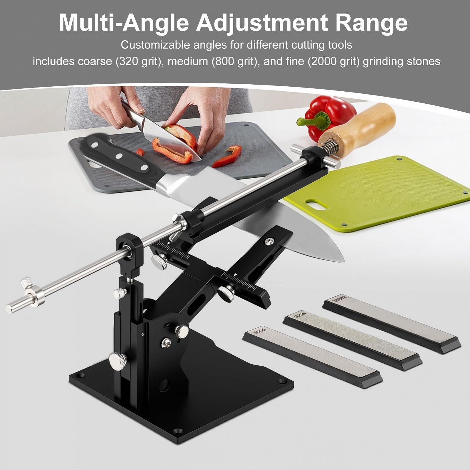 Система заточування з направляючими алюмінієвий сплав регульований кут 3 точильних камені (320, 800, 2000), фото №5 Система заточування з направляючими алюмінієвий сплав регульований кут 3 точильних камені (320, 800, 2000), фото №5