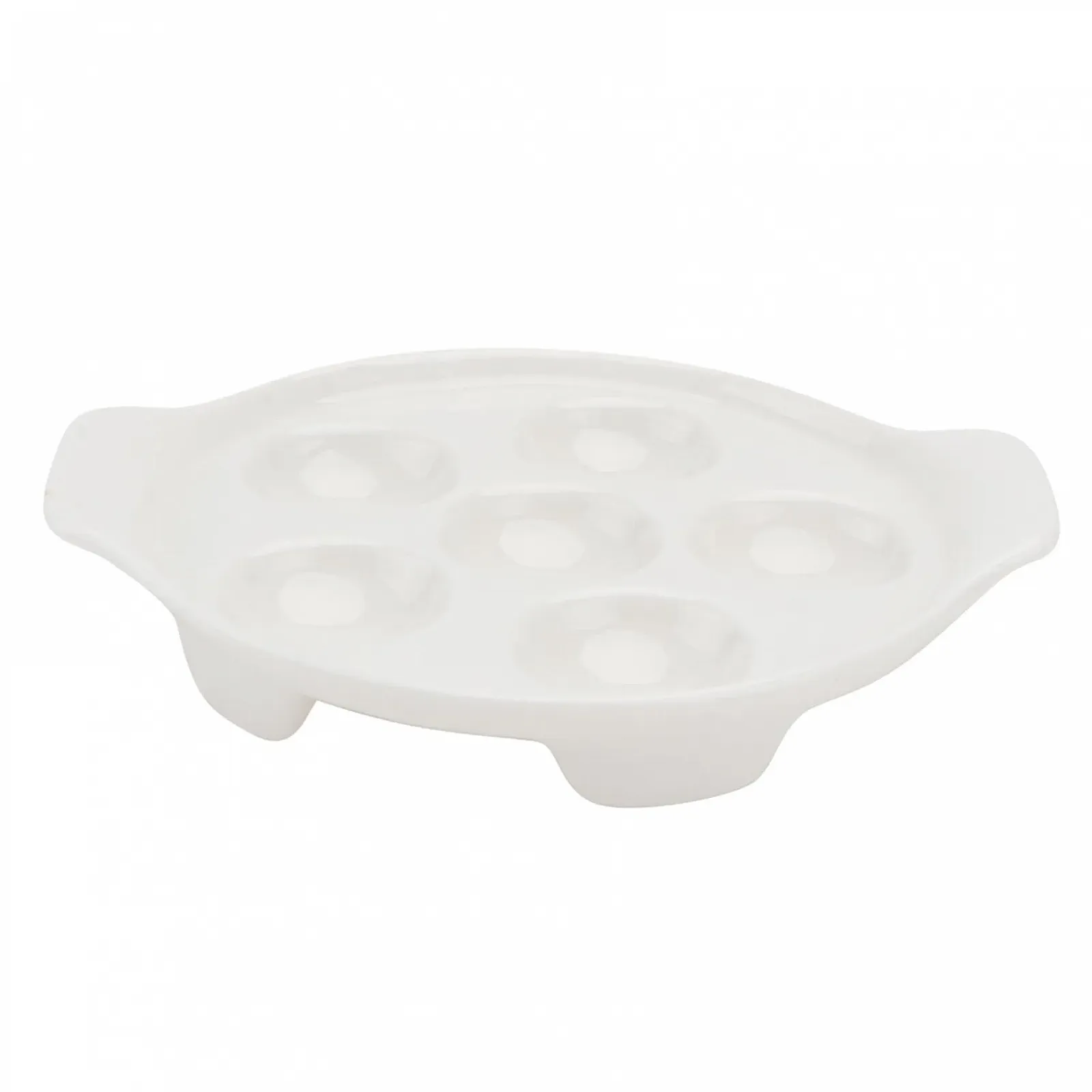 Форма для запекания улиток керамическая на 6 отверстий белая 1 шт., фото №1