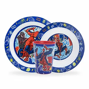 Набор детской посуды Spiderman Sorrisini, многоразовый - Фото 1