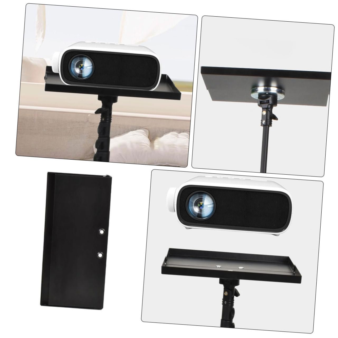 Тримач для проєктора, багатофункціональний, складаний, металевий, сумісний з різними моделями штативів, портативний, універсальний, фото №8