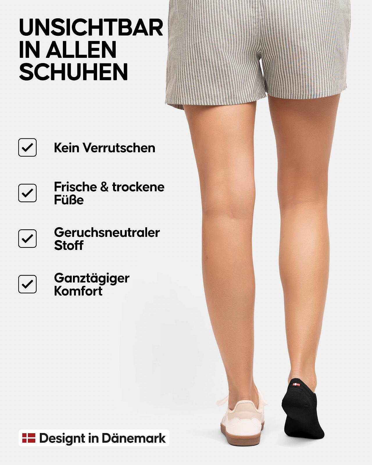 Носки DANISH ENDURANCE Unisex Sneaker, невидимые, 6 пар, фото №3