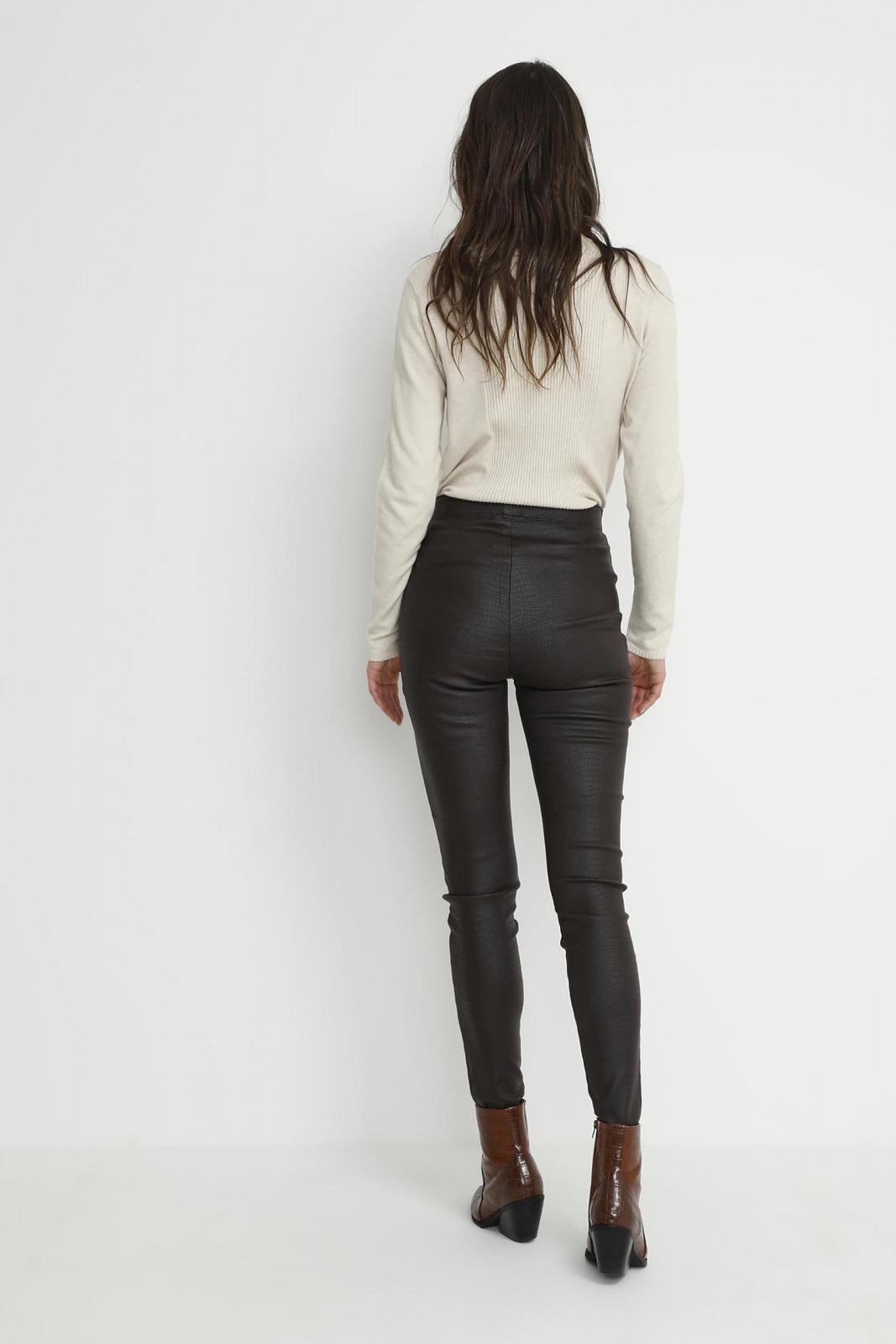 Легінси Cream CRTabea Жіночі Slim Fit Штучна Шкіра Крокодил Анімалістичний візерунок, фото №6