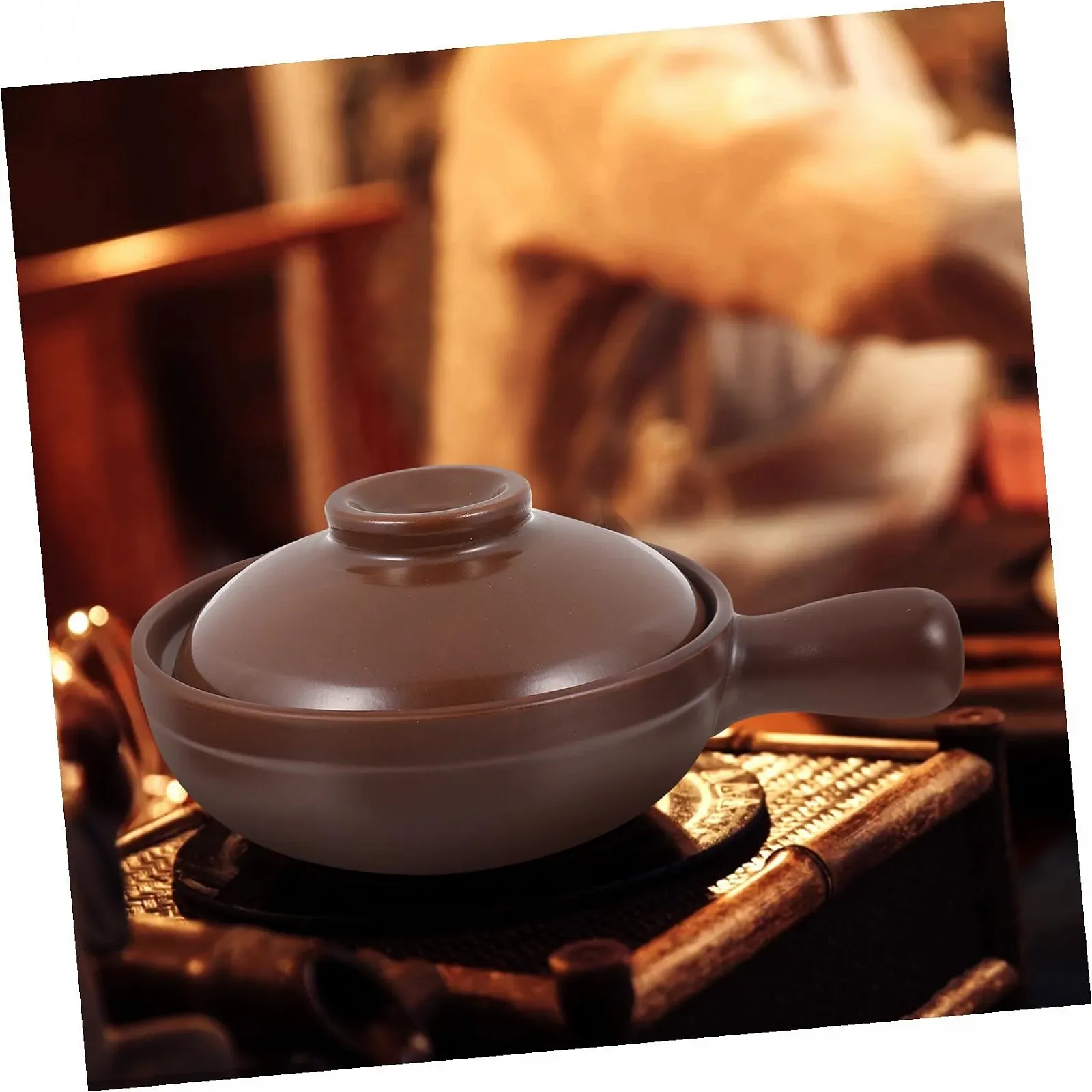 Кастрюля керамическая с термостойкой ручкой и крышкой антискользящая, фото №3