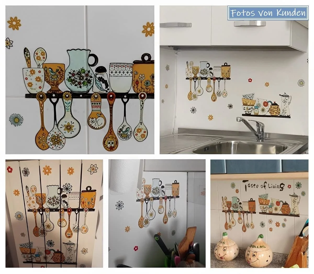 Наклейка на стіну WandSticker4U XXL Напис «Der Frühhe Vogel...» та птахи на гілці 120 x 68 см Чорна, фото №4