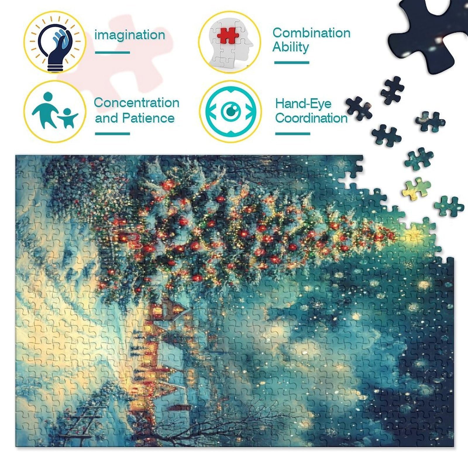 Пазл Christmas Tree 1000 деталей 70 x 50 см, фото №3