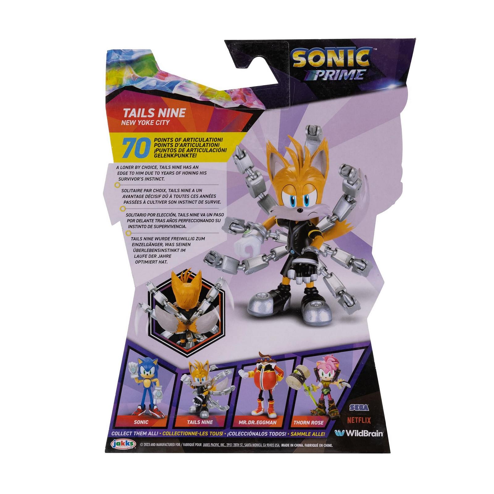 Фігурка Sonic Prime Тейлз Дев'ять 5", фото №7