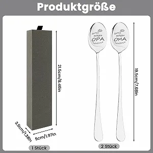 Ложка Кофейная с гравировкой Guten Morgen Oma/Opa, 2 шт synthetic.ua - Фото 1