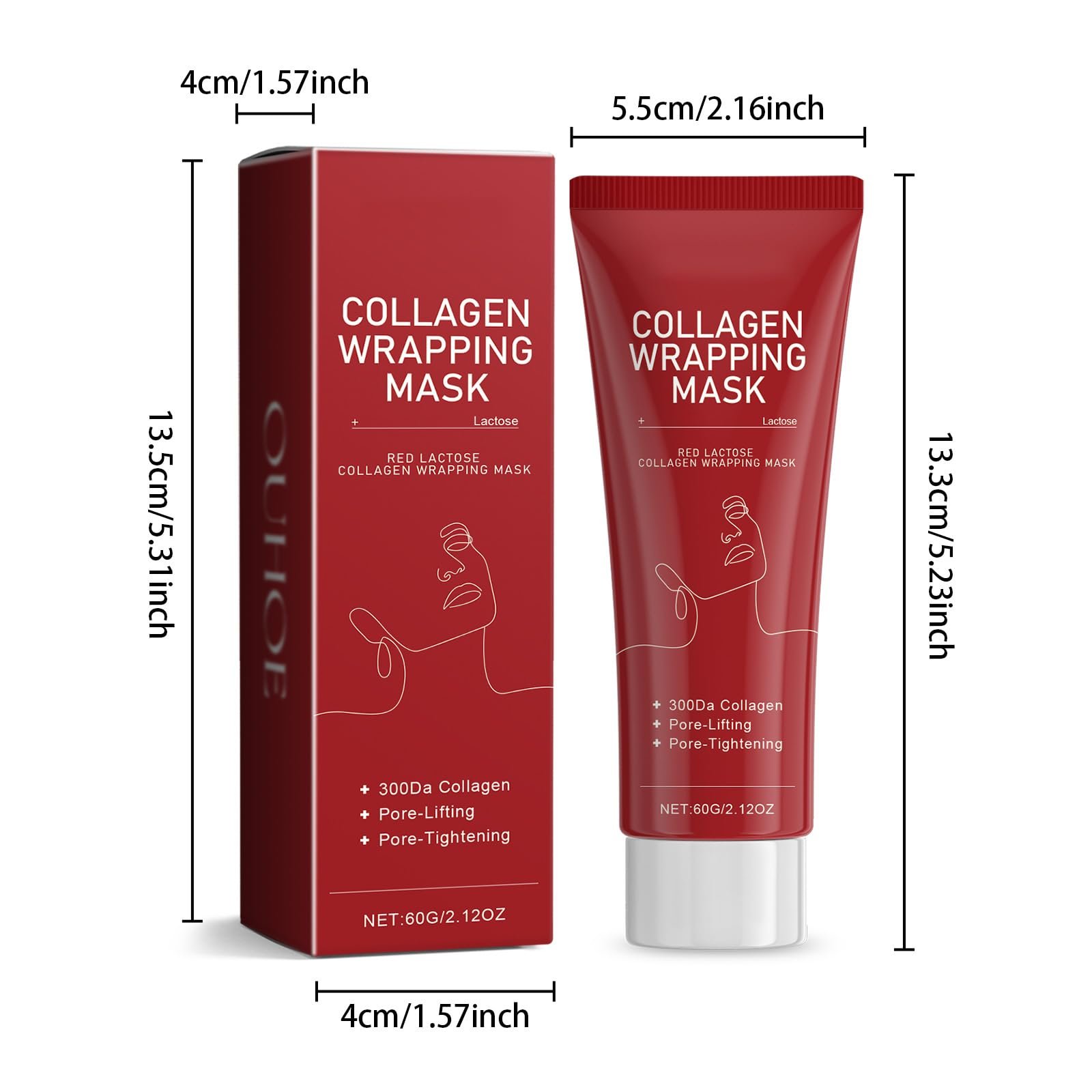 Маска для лица Red Lactose Collagen, 60 г, фото №3