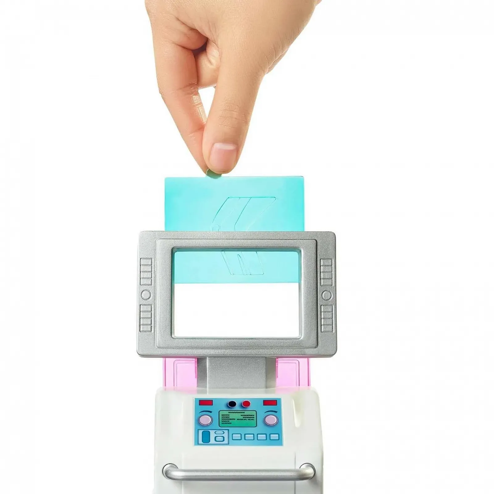 Кукла Barbie Doctor 12-in/30.40-cm каштановые волосы пышная фигура врачебный халат платье с принтом стетоскоп, фото №4