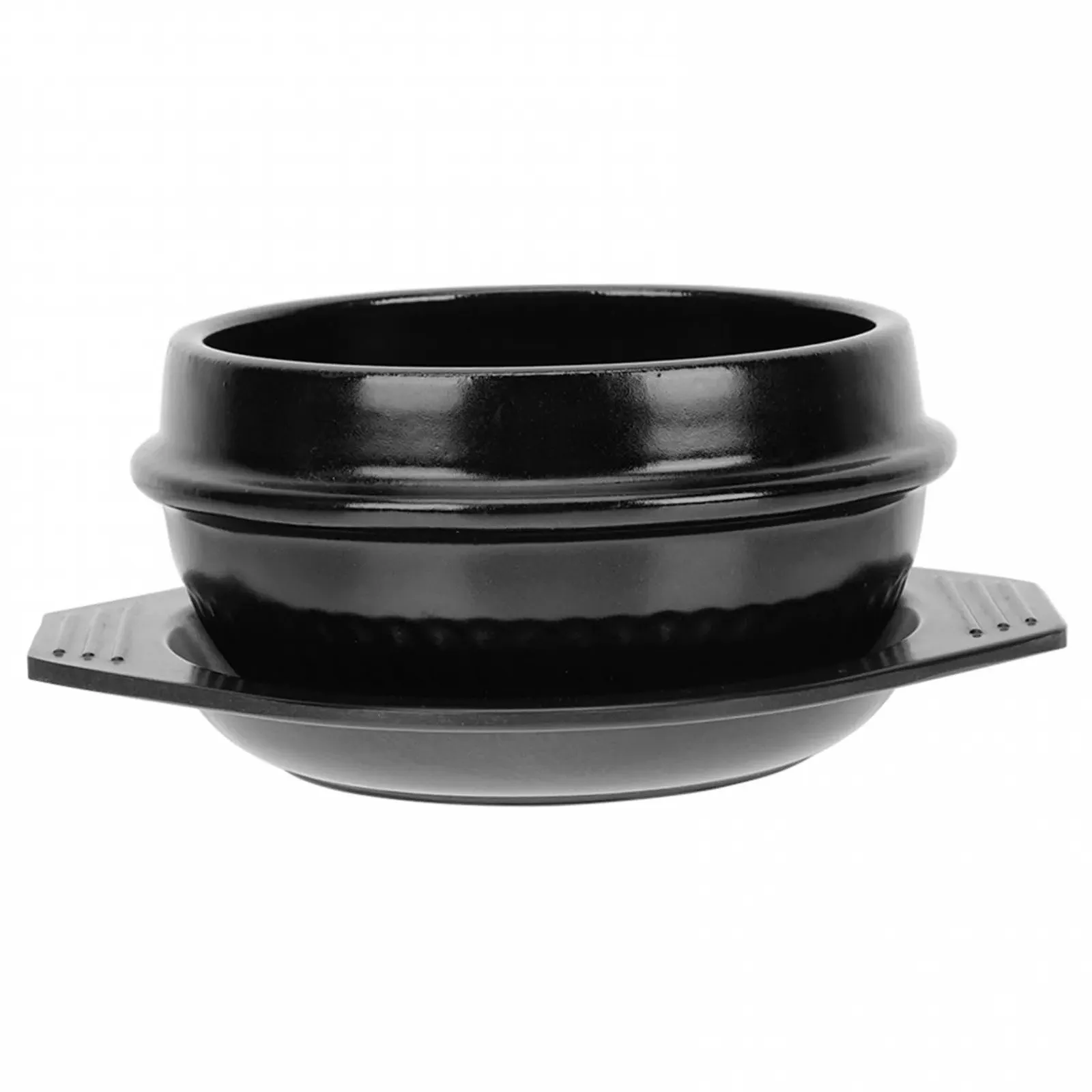 Горшок для бибимбапа керамический термостойкий с плоским дном и подставкой, фото №1 Горшок для бибимбапа керамический термостойкий с плоским дном и подставкой, фото №1