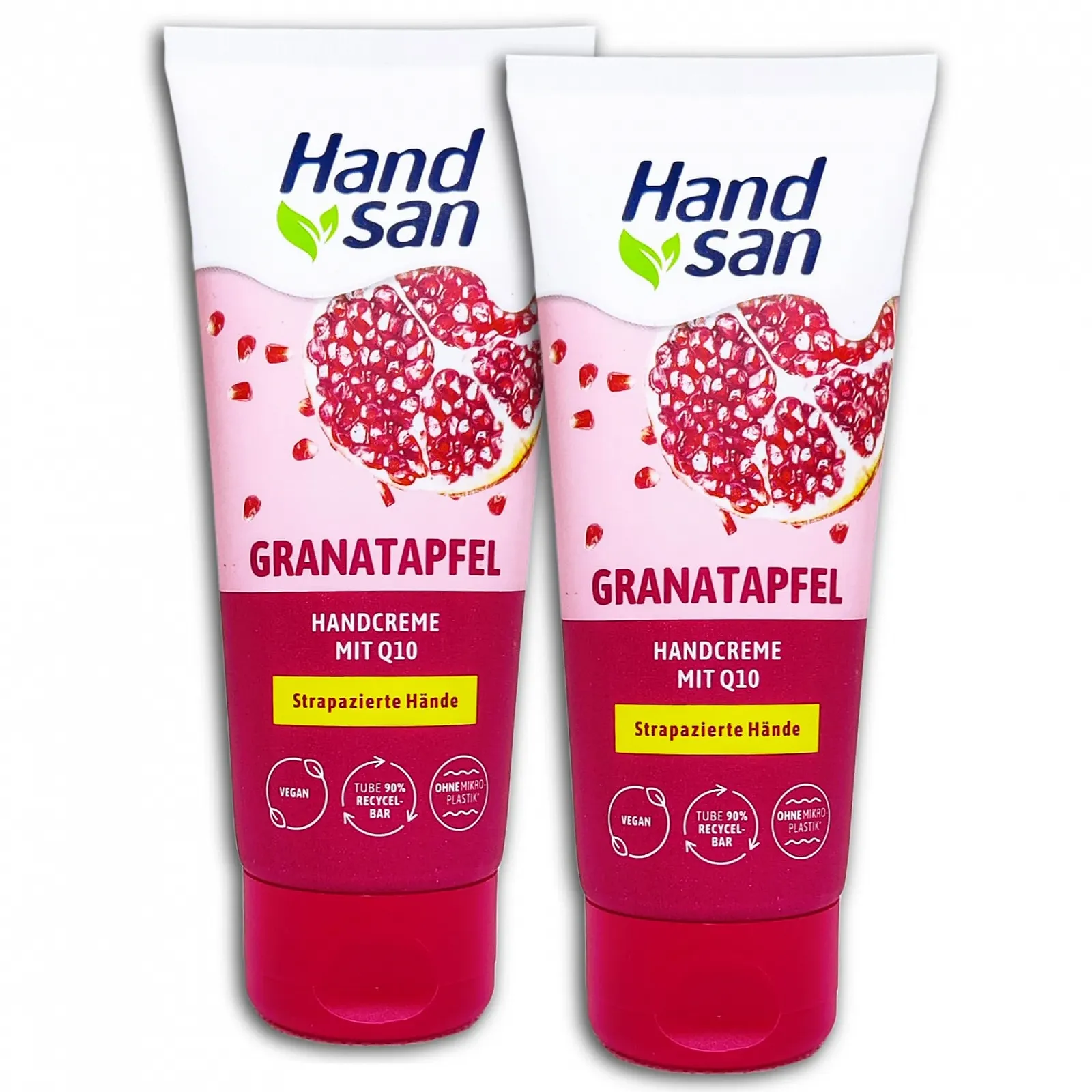 Крем для рук Handsan Q10 Гранат 2 x 90 мл, упаковка з 2 штук, фото №1 Крем для рук Handsan Q10 Гранат 2 x 90 мл, упаковка з 2 штук, фото №1