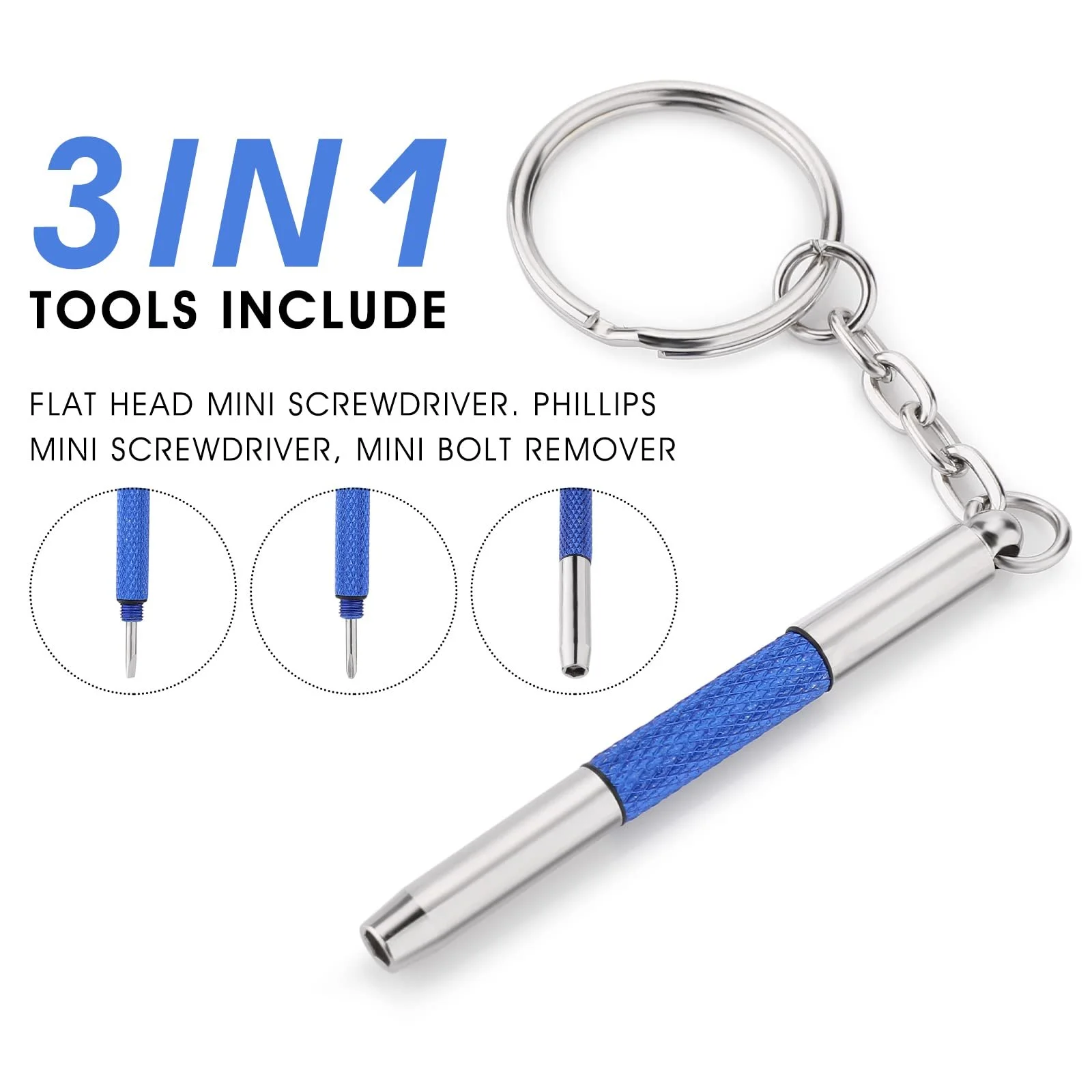 Викрутка Abeillo Mini Glasses 3 in 1 Stainless Steel 2 шт., фото №2