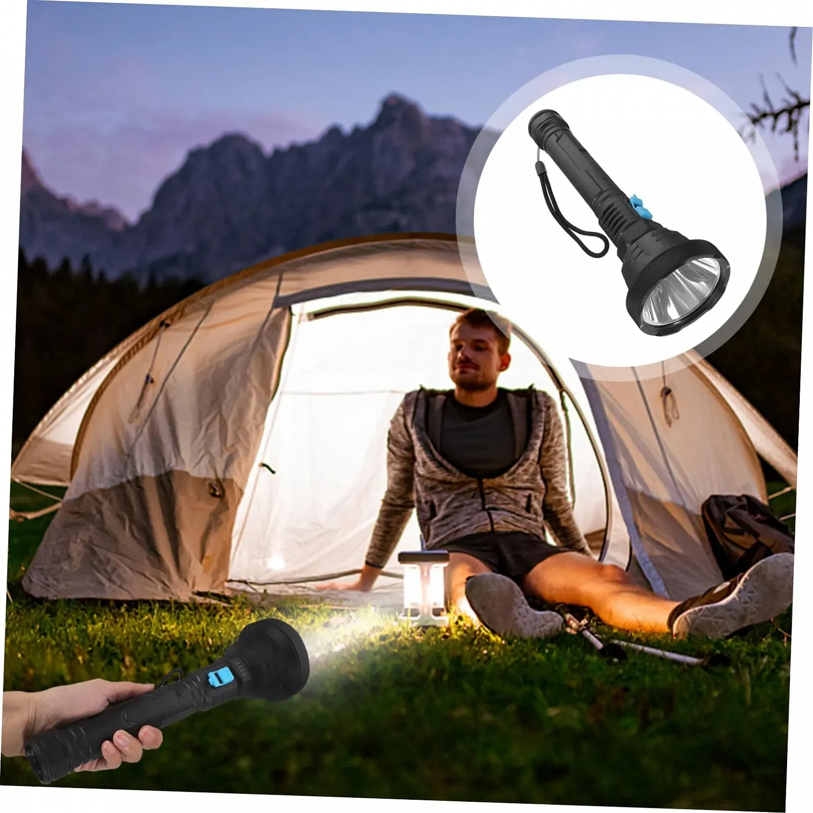 Фонарь LIFKOME Уличный USB Перезаряжаемый Водонепроницаемый для Кемпинга Пешего Туризма Чрезвычайных Ситуаций Аккумуляторный Экстремальный и Портативный, фото №3