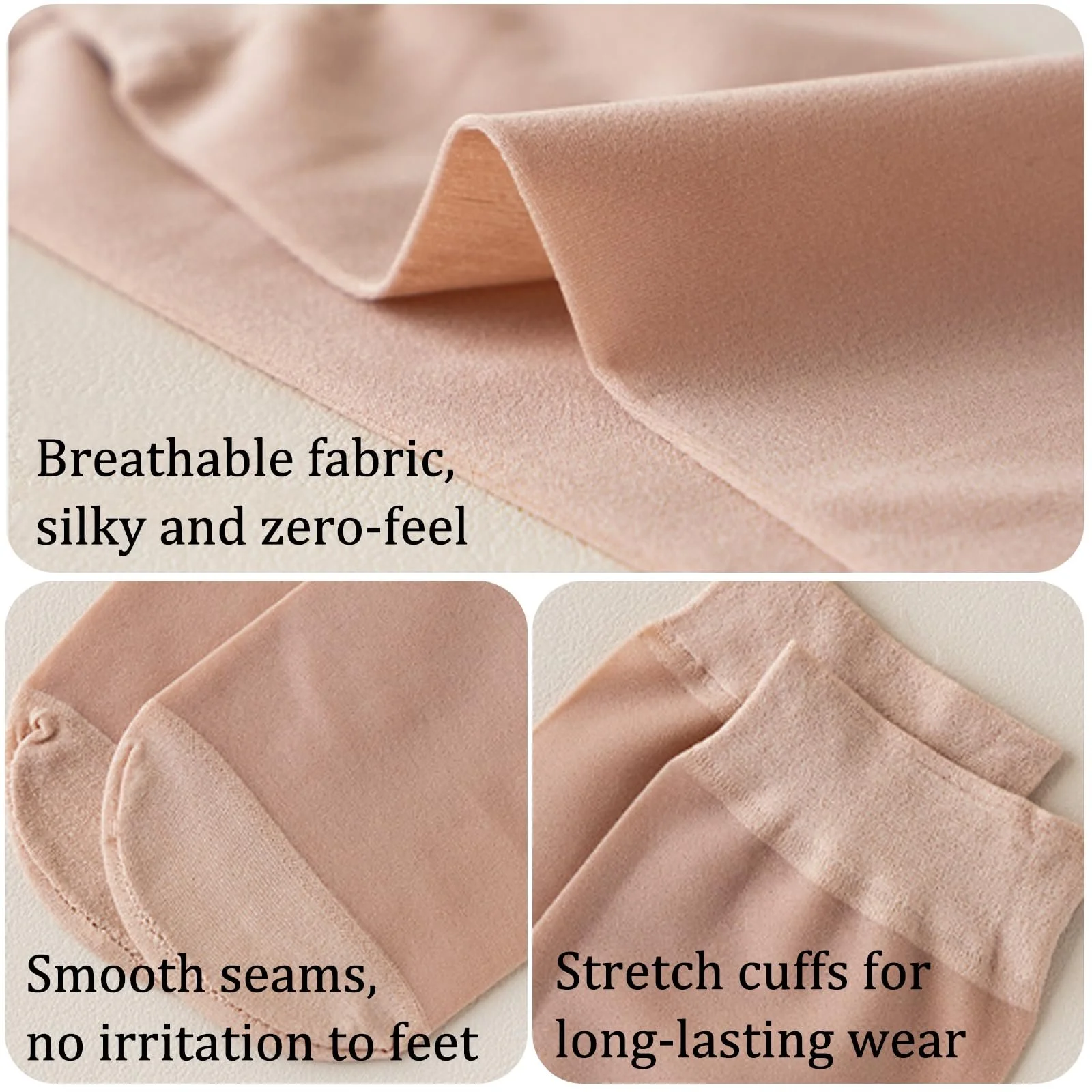 Шкарпетки гольфи нейлонові жіночі прозорі (3 кольори), фото №3