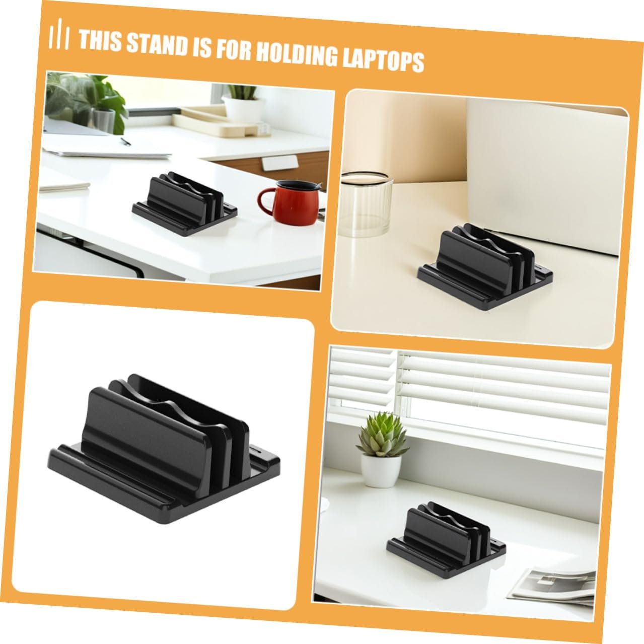 Вертикальная Подставка для Ноутбука с Устойчивым Основанием Двойное Отверстие Регулируемый Держатель для Книг и Ноутбуков Эргономичный Настольный Органайзер, фото №8