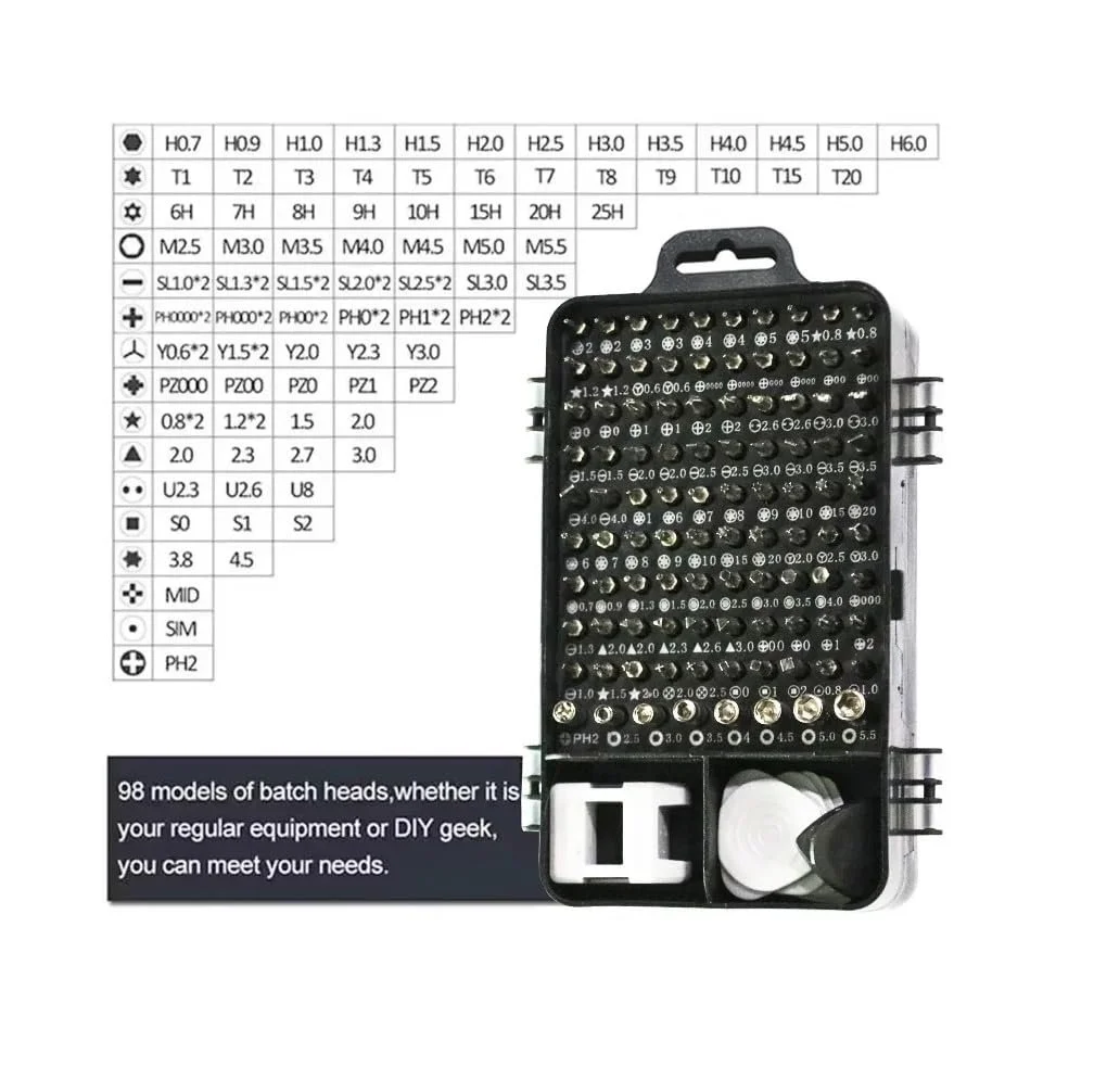 Набор отверток Precision 115 штук Красный Набор отверток Magnetic Repair Kit для ПК Телефон Очки Mac Смартфон DIY, фото №2