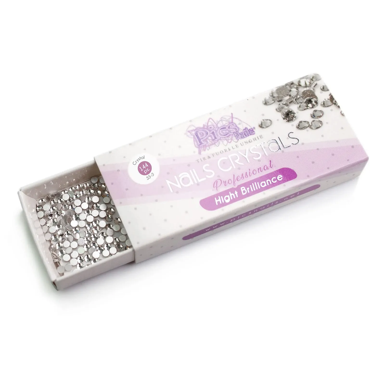 Блестки для ногтей для нейл-арта и декора SS-5 (1.7 мм) 144 кристалла для ногтей профессионального качества, кристаллы с высокой яркостью, фото №2