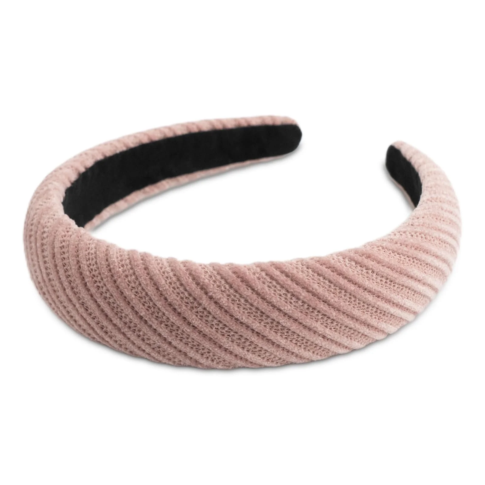 Обруч для волосся Вельветовий М'який Рожевий, фото №1