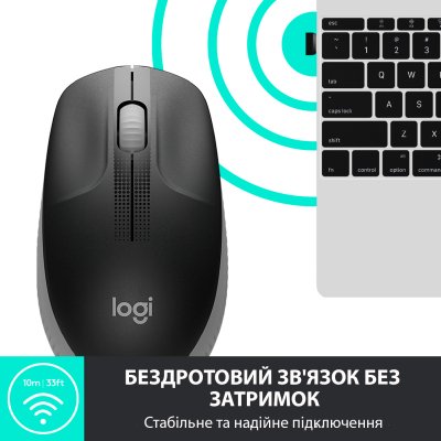 Мышка Logitech M190 Mid Grey (910-005906), фото №3