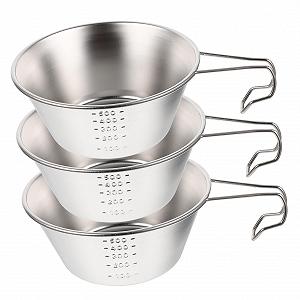 Миска Amosfun для кемпинга, 3 шт., из нержавеющей стали - Фото 1