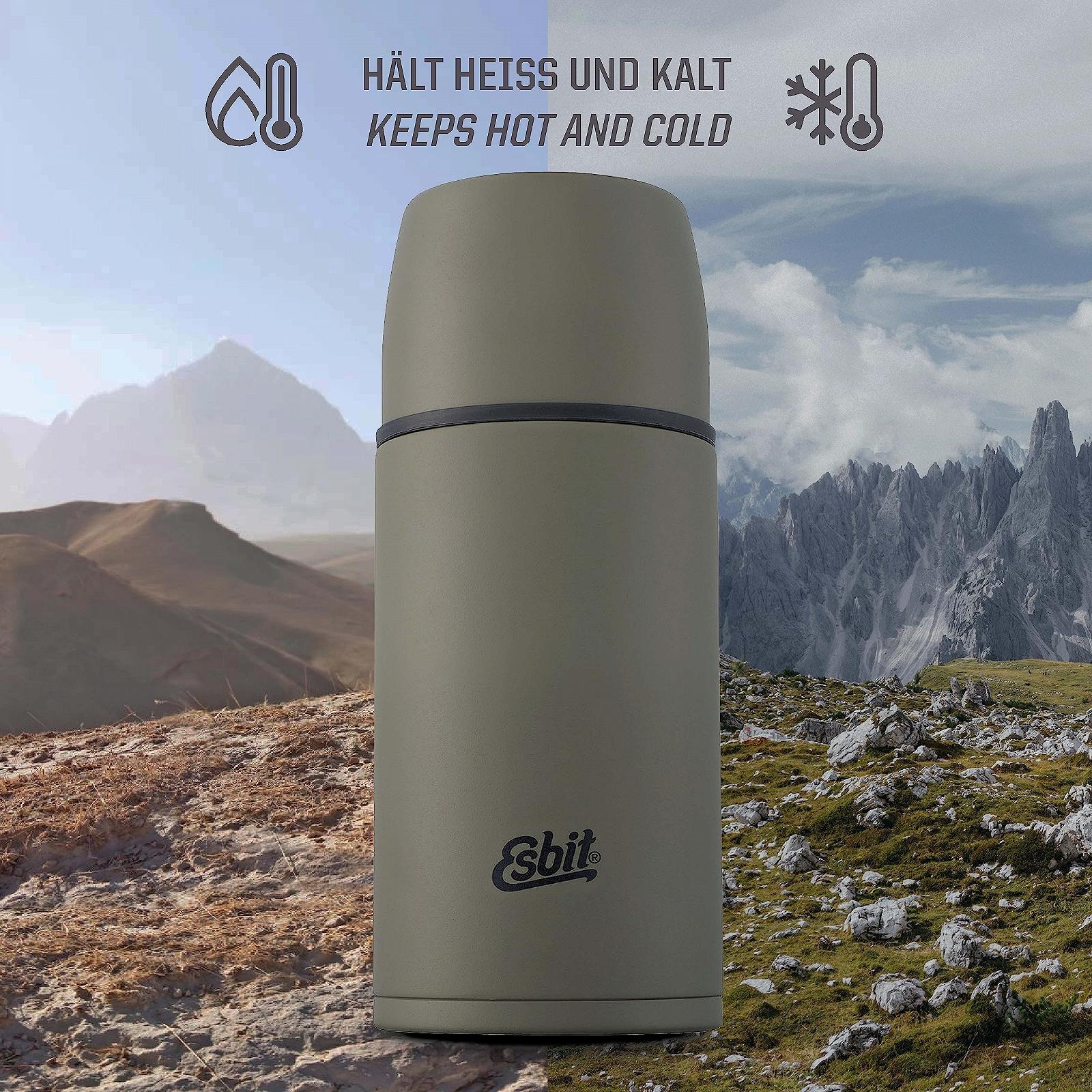 Термос Esbit Classic 500 мл з 2 чашками Stainless Steel Olive Green, фото №4 Термос Esbit Classic 500 мл з 2 чашками Stainless Steel Olive Green, фото №4