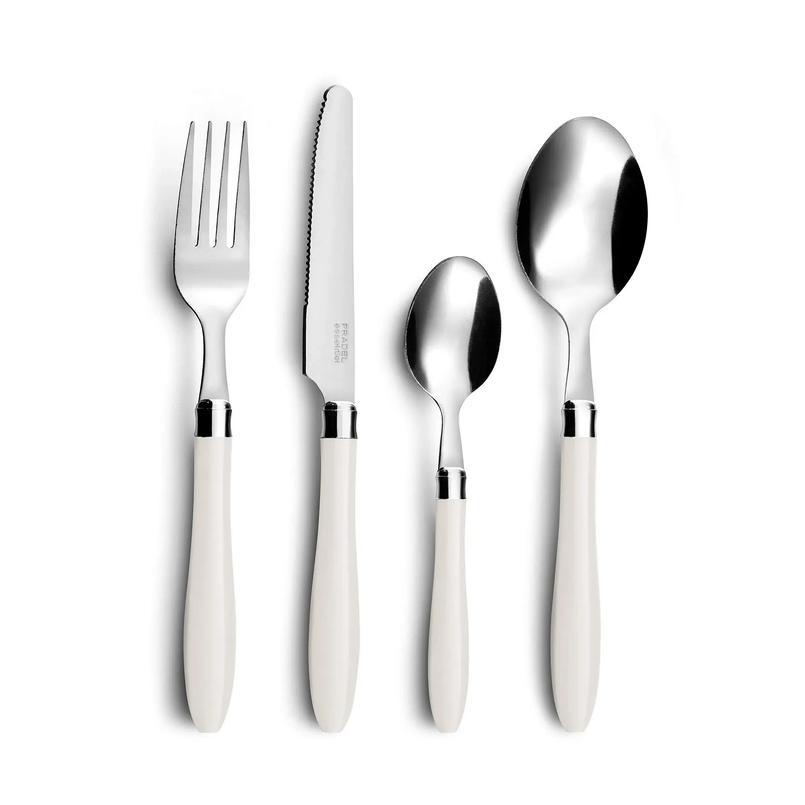 Набір столових приборів Amefa REGLISSE, 16 предметів, на 4 персони, білі пластикові ручки, фото №2