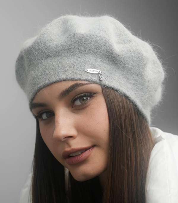 Берет вязаный Braxton женский теплый серый (Донна), фото №1