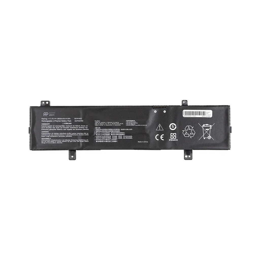 Аккумулятор для ноутбука ASUS VivoBook 15 X505BA (B31N1631) 11.4V 3600mAh PowerPlant (NB431809), фото №1