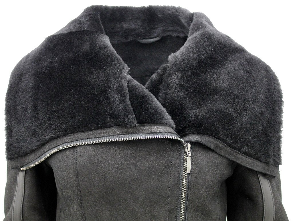 Кожаная Куртка Infinity Leather Женская Короткая Черная Овчина Мерино, фото №2