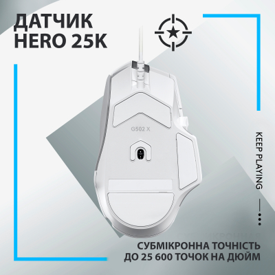 Мышка Logitech G502 X USB White (910-006146), фото №4
