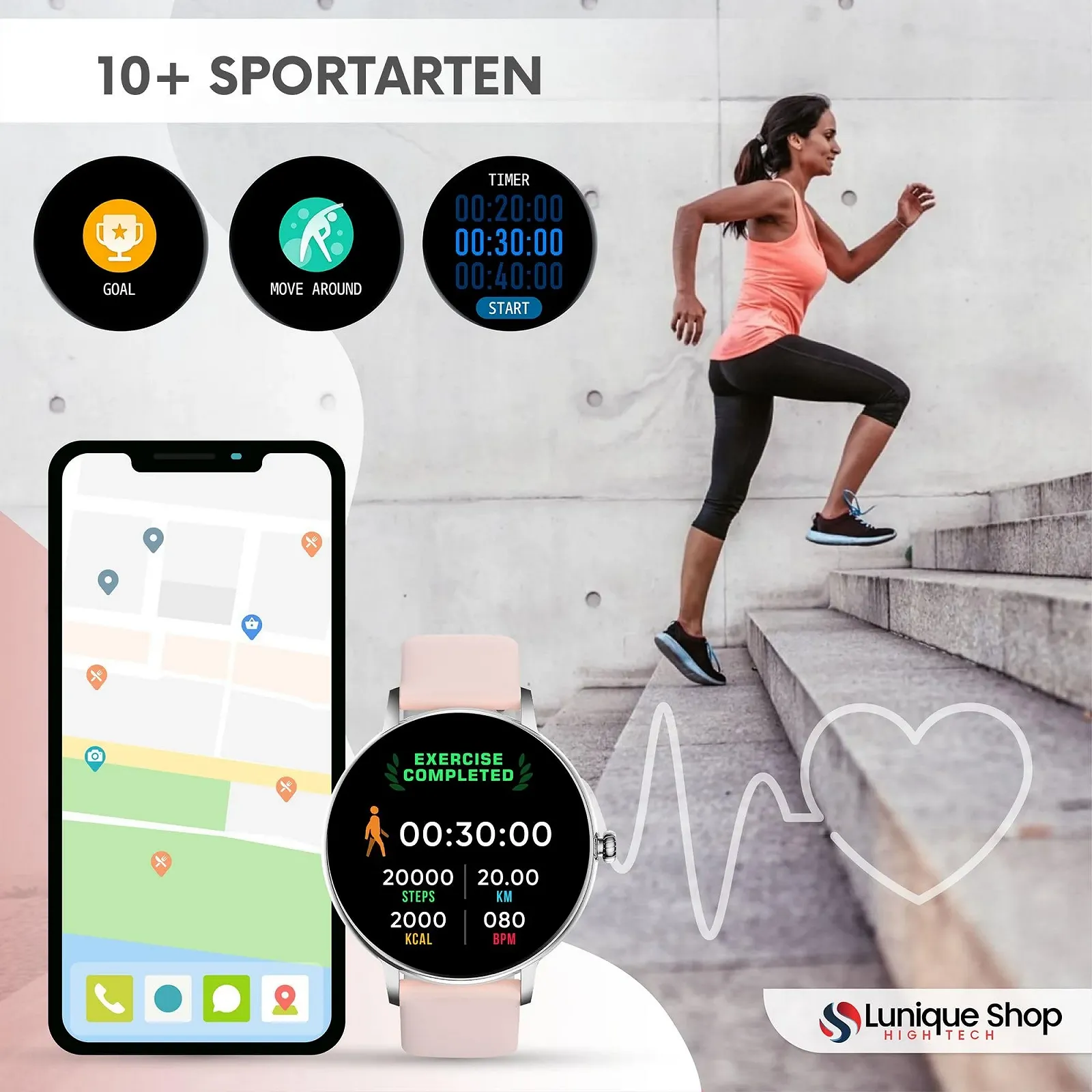 Смарт-годинник LSCALL Жіночий з дзвінками та голосовими помічниками, фото №4 Смарт-годинник LSCALL Жіночий з дзвінками та голосовими помічниками, фото №4