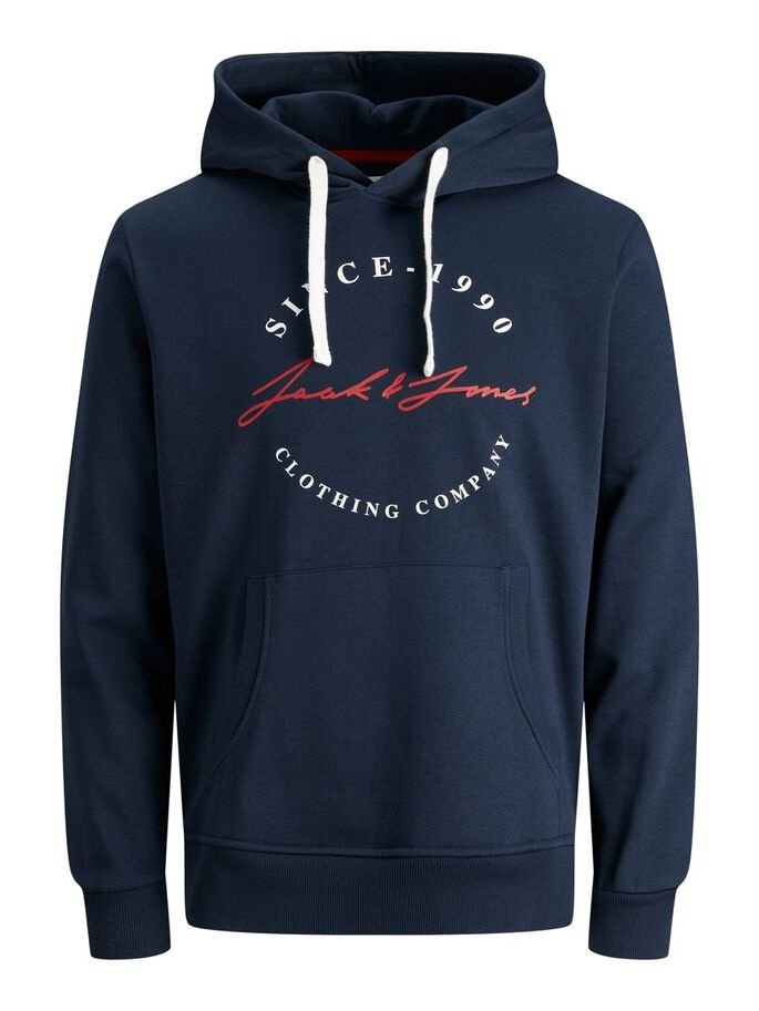 Світшот JJHERRO SWEAT HOOD 12188849-Navy Blazer-Fit:SWEAT Jack&Jones Темно-синій S, фото №1