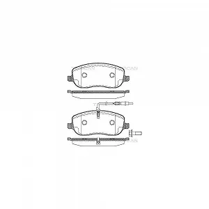 Комплект гальмівних колодок, дискове гальмо TRISCAN 8110 28028 для CITROËN FIAT LANCIA - Фото 1