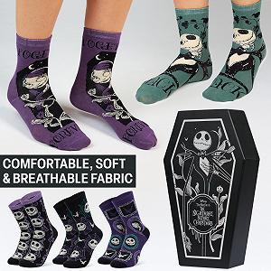 Женские носки Disney, набор 5 пар, чулки с рисунками Stitch, Minnie, Villains и другие, подарки для женщин и девушек-подростков synthetic.ua - Фото 1