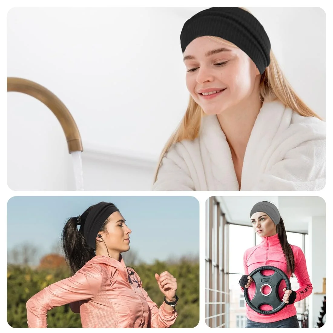 Набір з 3 пов'язок для волосся Спортивні, фото №6 Набір з 3 пов'язок для волосся Спортивні, фото №6