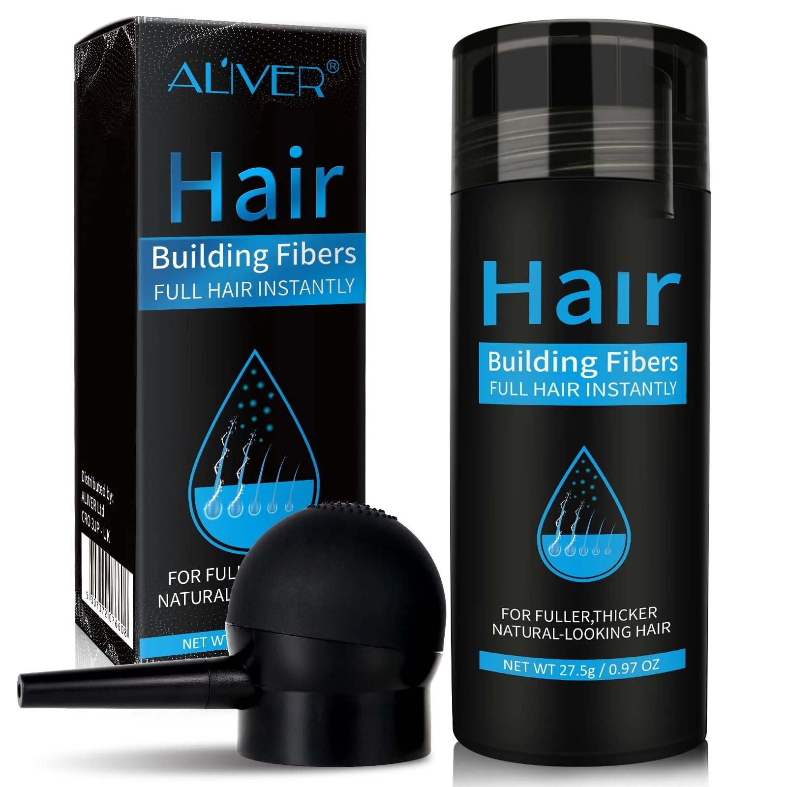 Волокна для волосся, Професійна волокниста пудра для волосся, Темно-коричневий, фото №1