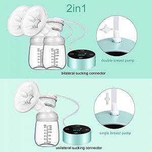 Молокоотсос PiAEK электрический двойной, 3 режима, 10 уровней всасывания, аккумуляторный synthetic.ua - Фото 1