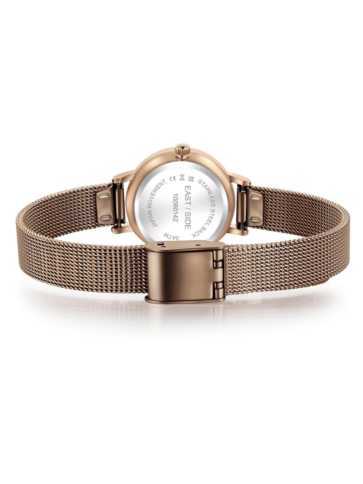 Жіночий годинник Eastside 10080142, аналоговий, кварцовий механізм, коричневий браслет з нержавіючої сталі, фото №5 Жіночий годинник Eastside 10080142, аналоговий, кварцовий механізм, коричневий браслет з нержавіючої сталі, фото №5