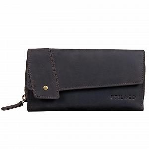 Кошелек STILORD 'Sophia' Женский Кожаный RFID NFC Защита Винтажный Большой Кошелек с Молнией и Защитой от Чтения в Подарочной Коробке - Фото 1