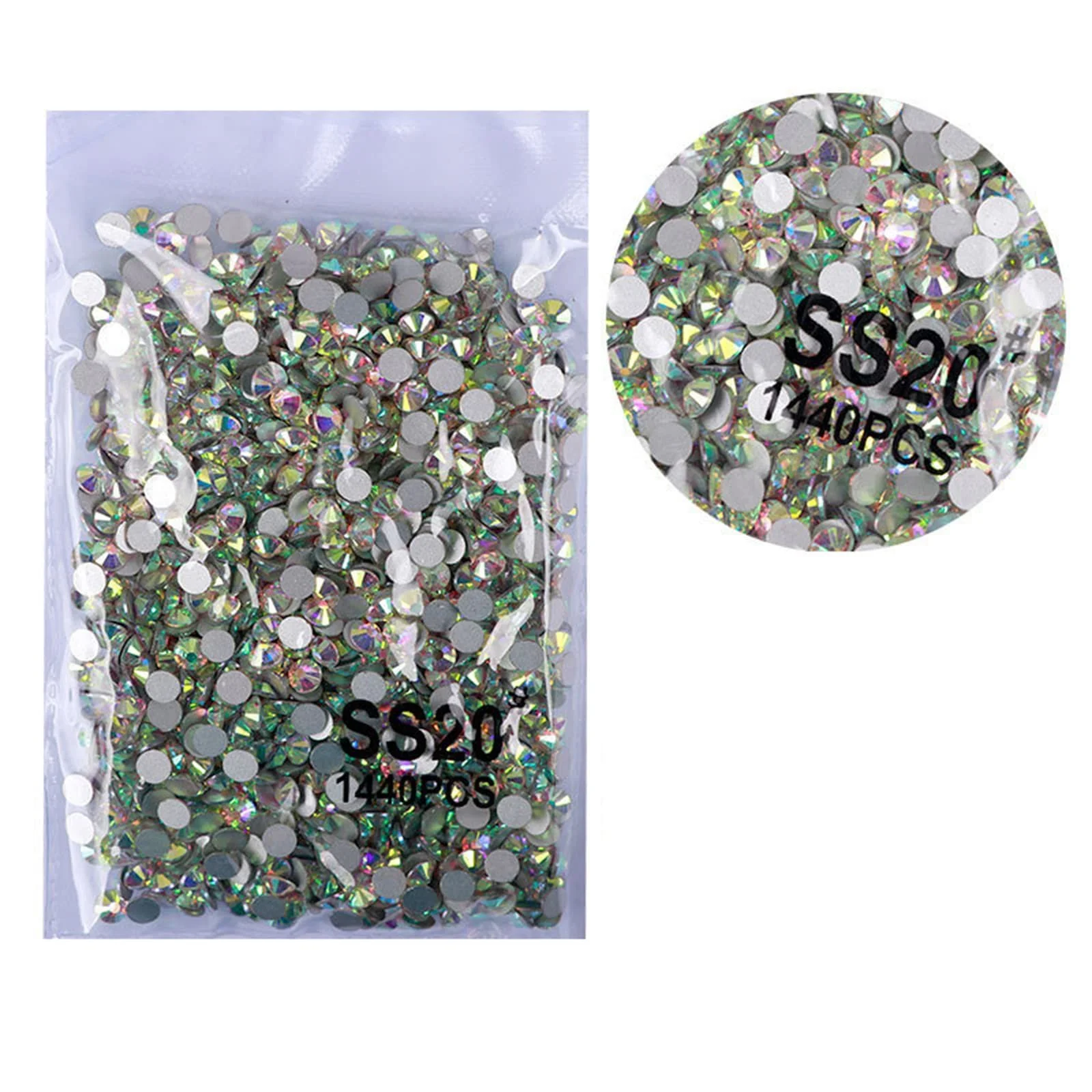 Стрази Кристалічні 1440 шт. Круглі Мікс, фото №6