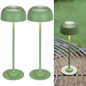 Настільна лампа Акумуляторна сенсорна регульована яскравість 5200 мАг 3 режими світла IP54 2 шт. Зелений - Фото 1