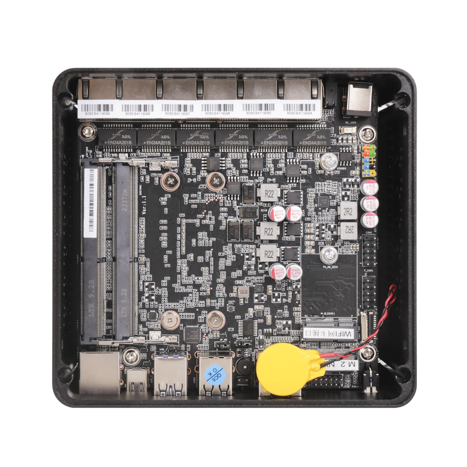 Мини ПК HUNSN RS54 Intel I3 1125G4 32G RAM 512G SSD 6 x 2.5GbE I226-V DP HDMI Type-C с вентилятором, фото №5