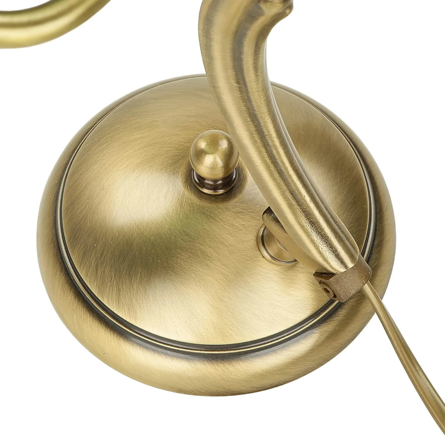 Настільна лампа Licht-Erlebnisse Banker Lamp латунь скло 28.5 см E14 60 Вт Art Nouveau Зелений, фото №6