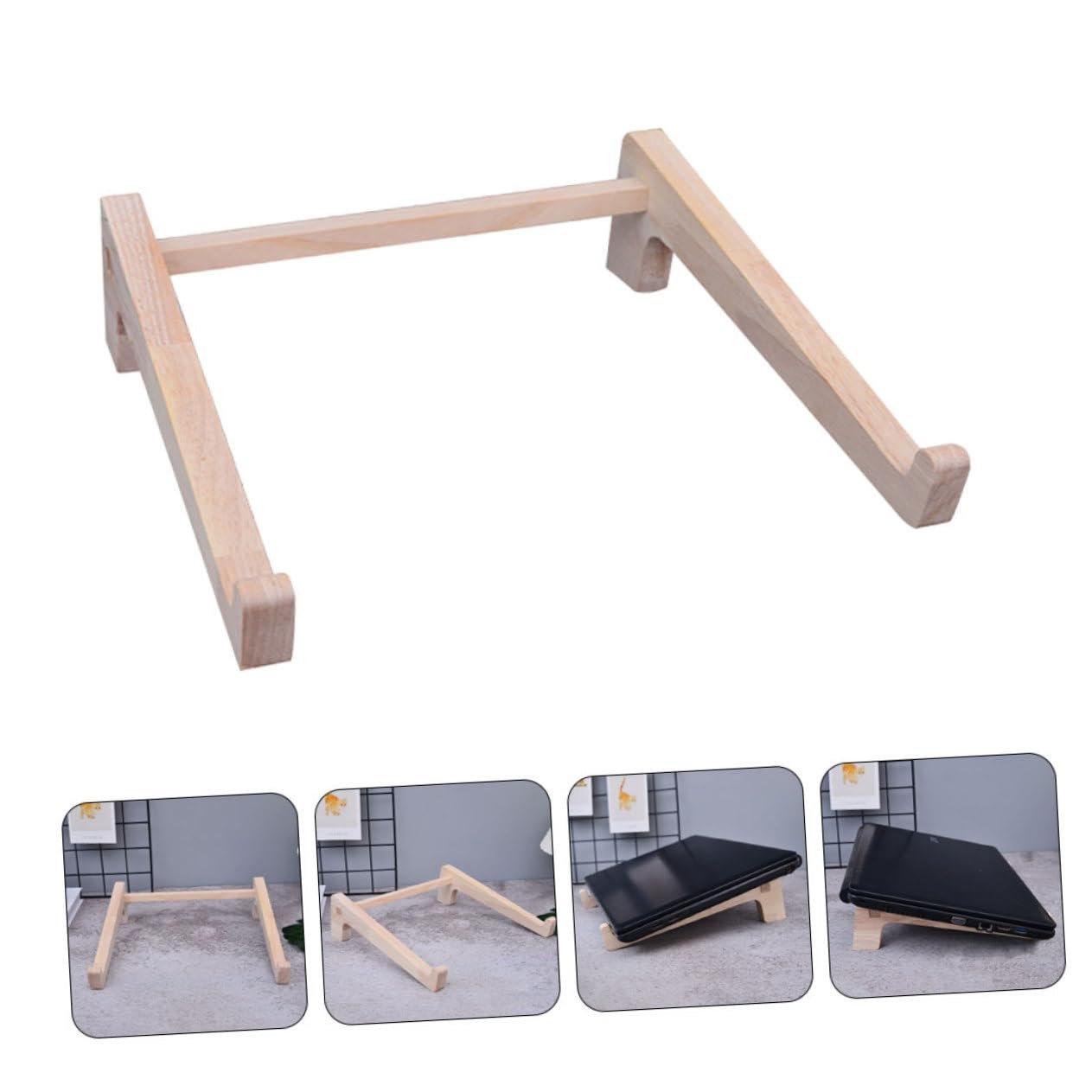 Подставка для ноутбука Praktischer из массива дерева каучука, фото №3