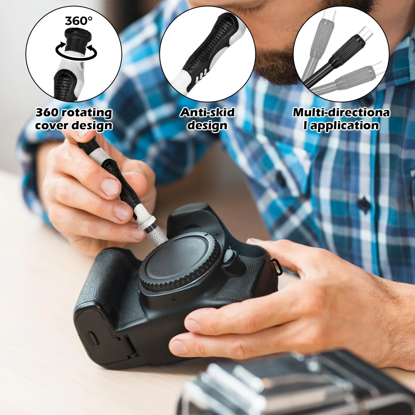 Набір прецизійних інструментів 115-в-1 викрутки з вуглецевої сталі 16 x 10 x 5.1 см 540 г, фото №7