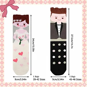 Свадебные носки Белый и черный, один размер synthetic.ua - Фото 1