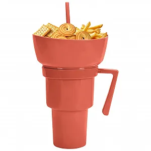 Набір кухоль та миска - дитячий контейнер для снеків, пляшка для пиття з соломинкою - Фото 1