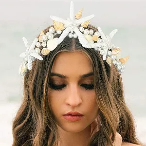 Обруч для волос Zoestar Boho Starfish Crown Серебристый - Фото 1