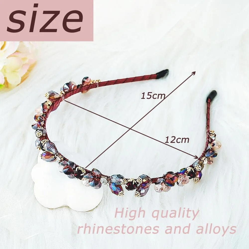 Обруч для волосся зі стразами Модний, фото №3